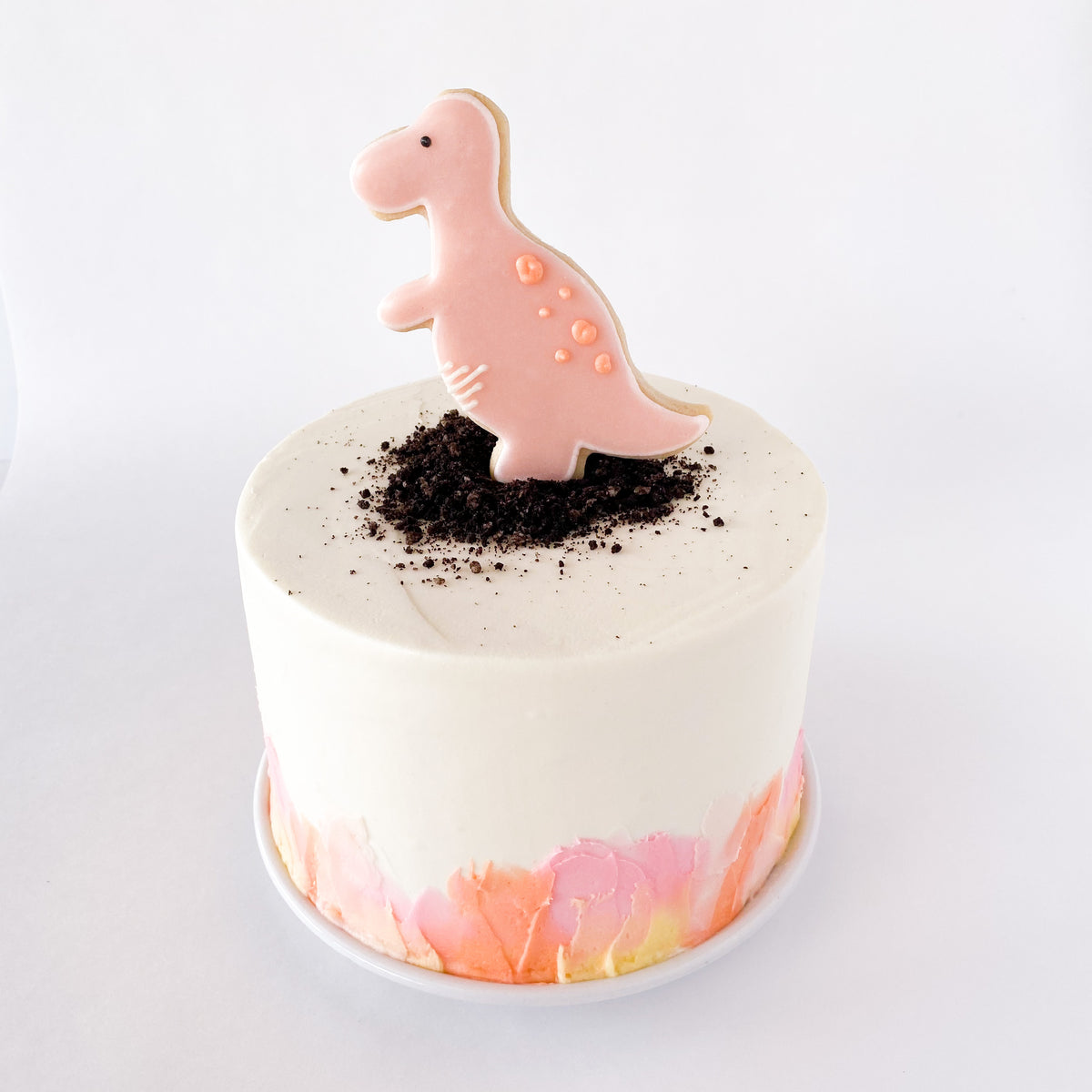 Pink or Green Dinosaur Cake